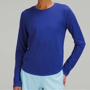 Blue Long Sleeve Shirt Lululemon Hold Tight Night Fall